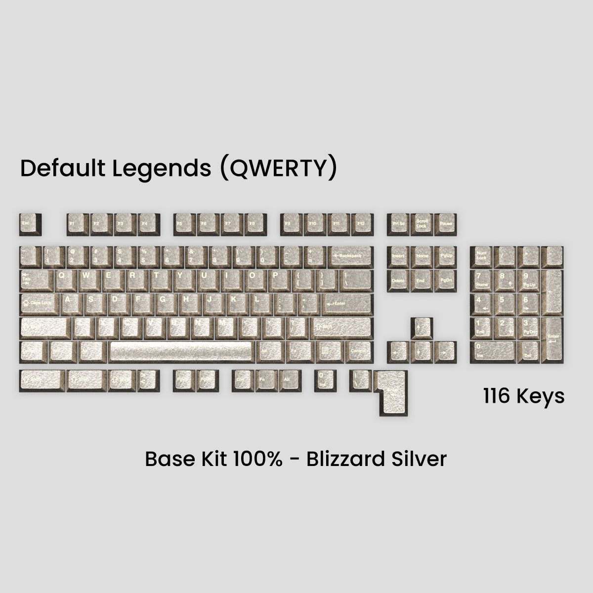 Awekeys Wild Ice Full Metal Keycaps Set