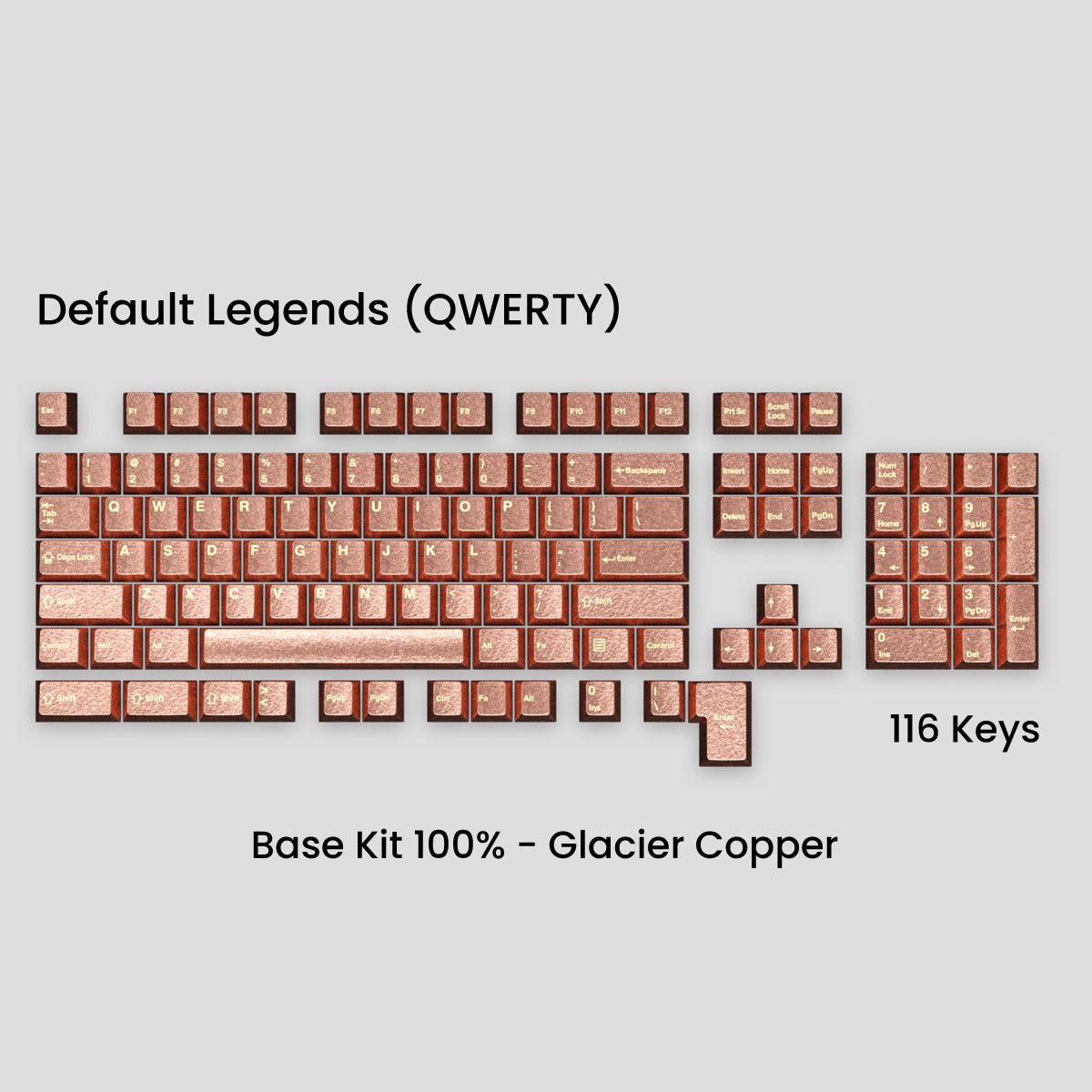 Awekeys Wild Ice Full Metal Keycaps Set