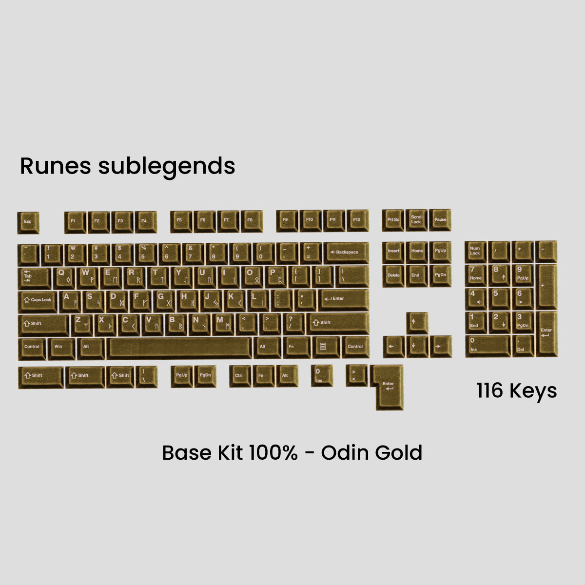 Awekeys Viking Antiques Full Metal Keycaps Set