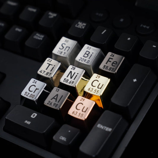 Periodic Table Metal Keycaps 12pcs
