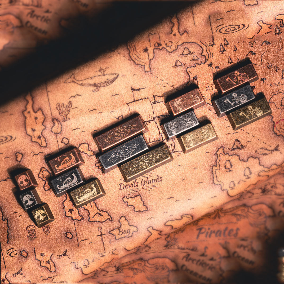 Awekeys Viking Antiques Full Metal Keycaps Set