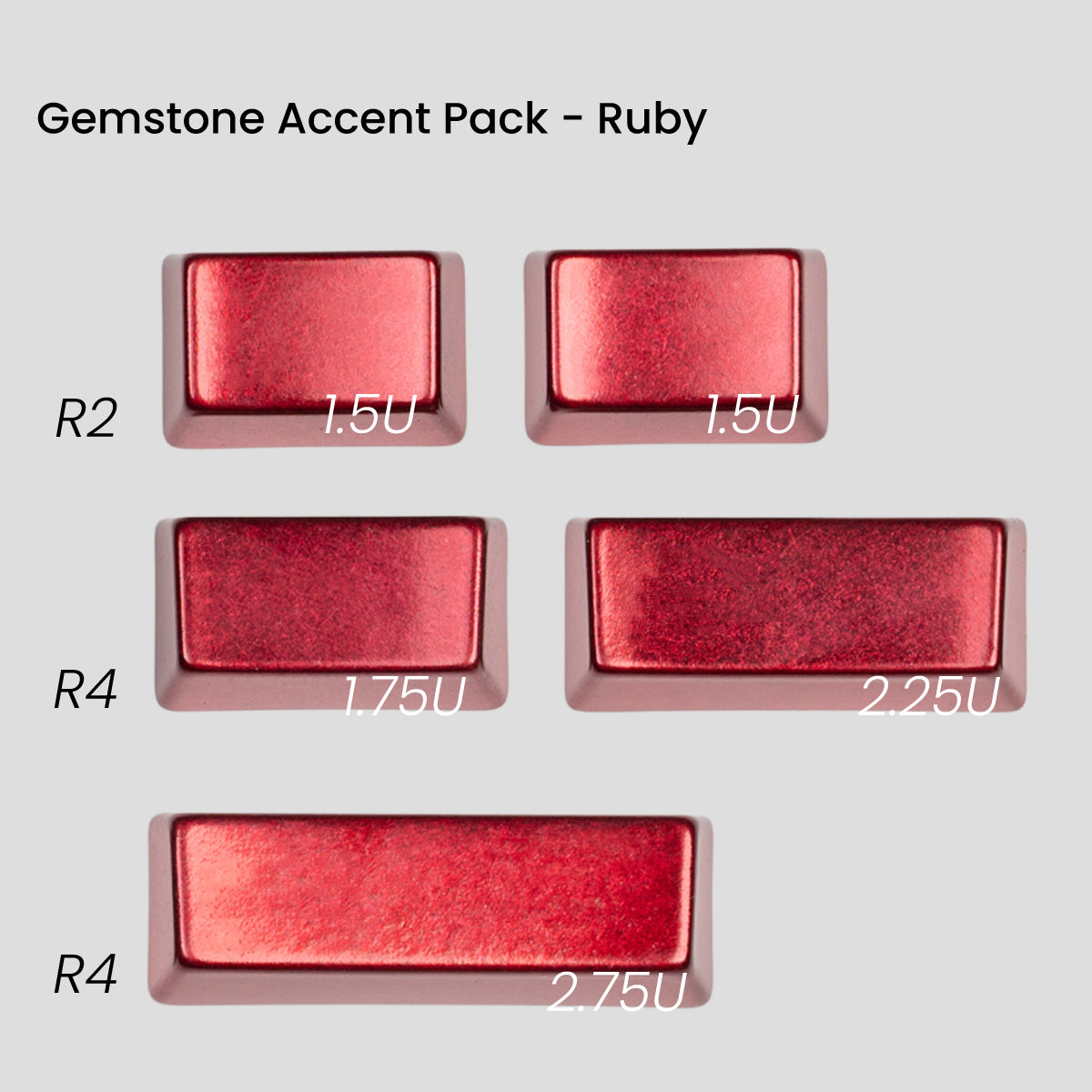 Awekeys Viking Antiques Full Metal Keycaps Set - Gemstone Accent Pack