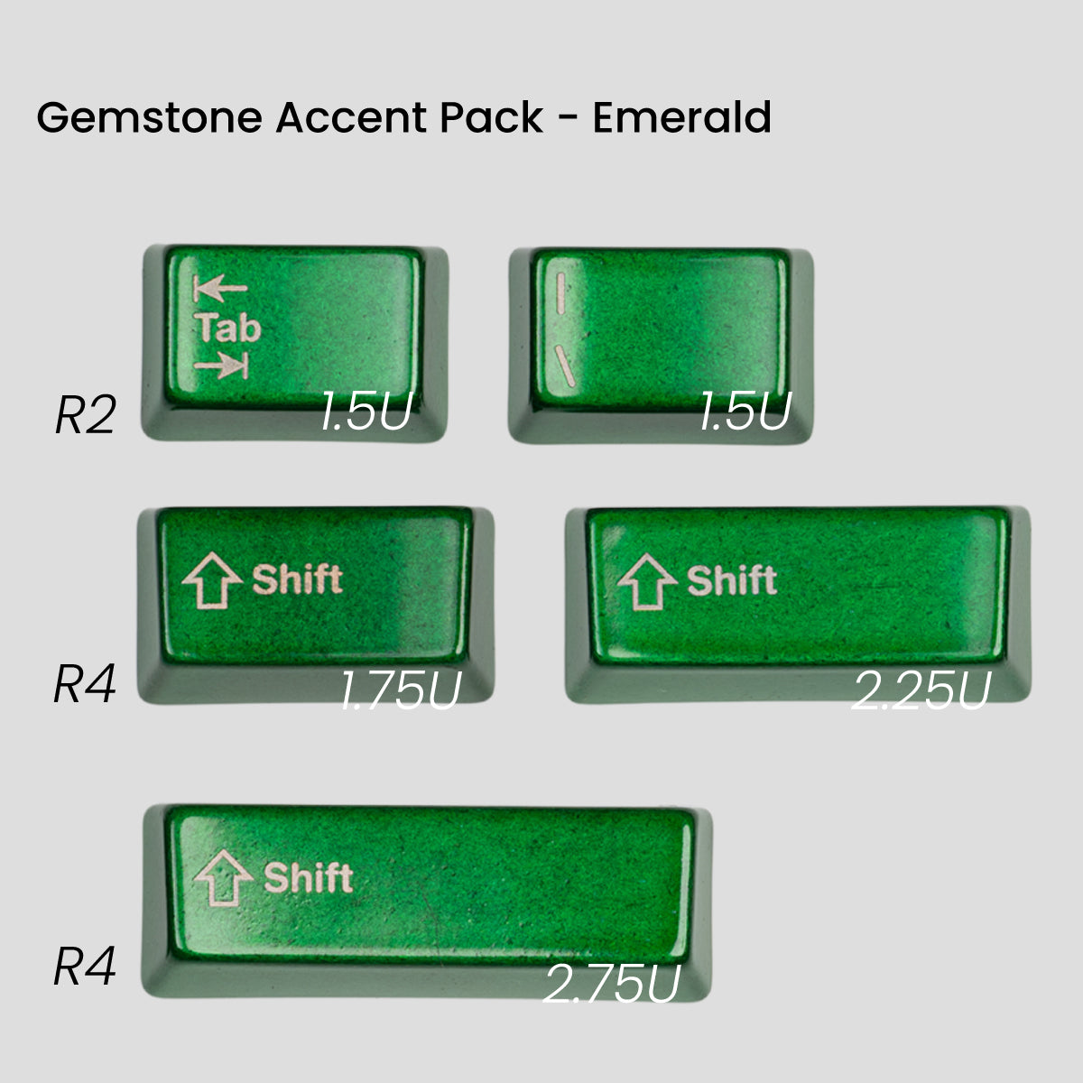 Awekeys Viking Antiques Full Metal Keycaps Set - Gemstone Accent Pack