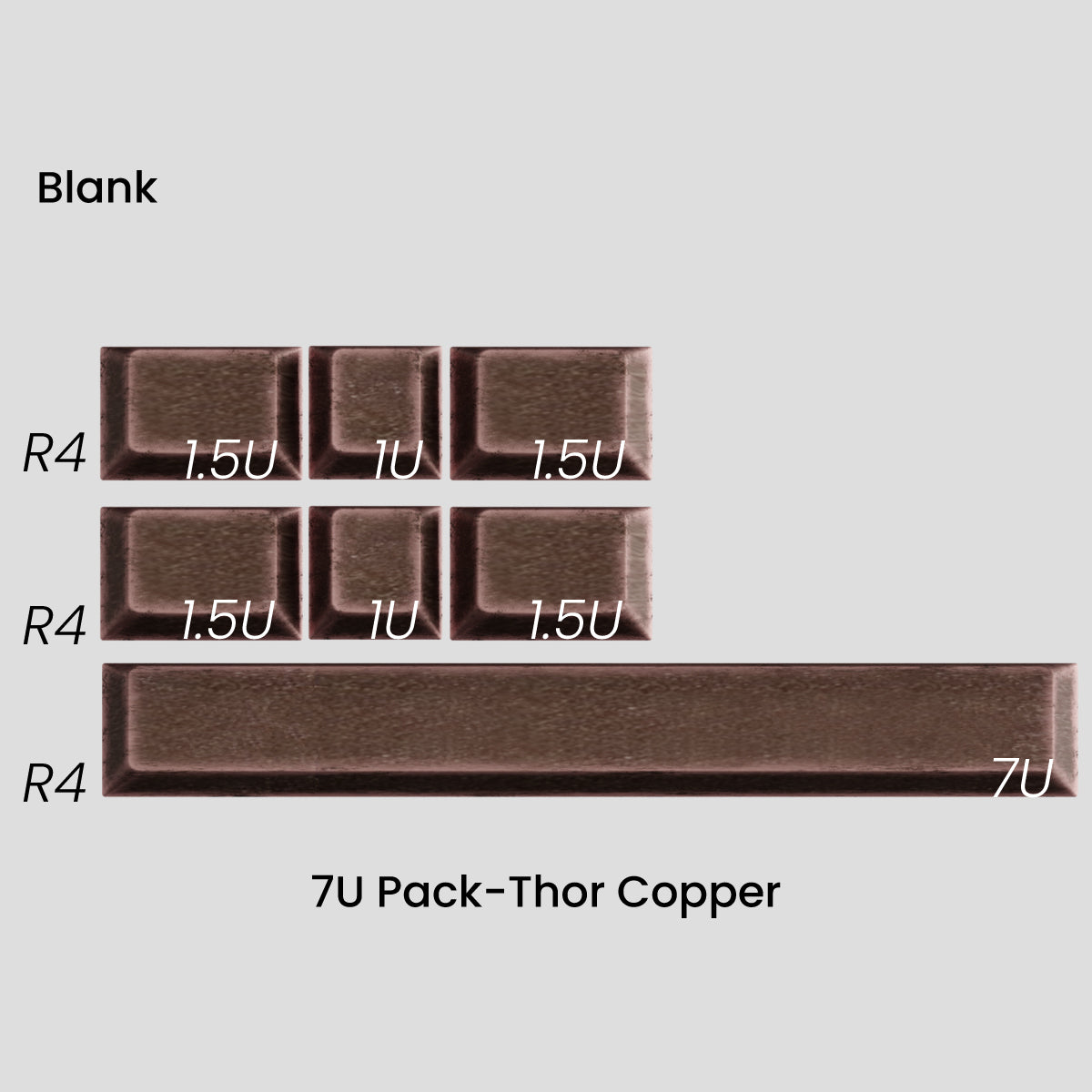 Awekeys Viking Antiques Full Metal Keycaps Set - 7U Pack