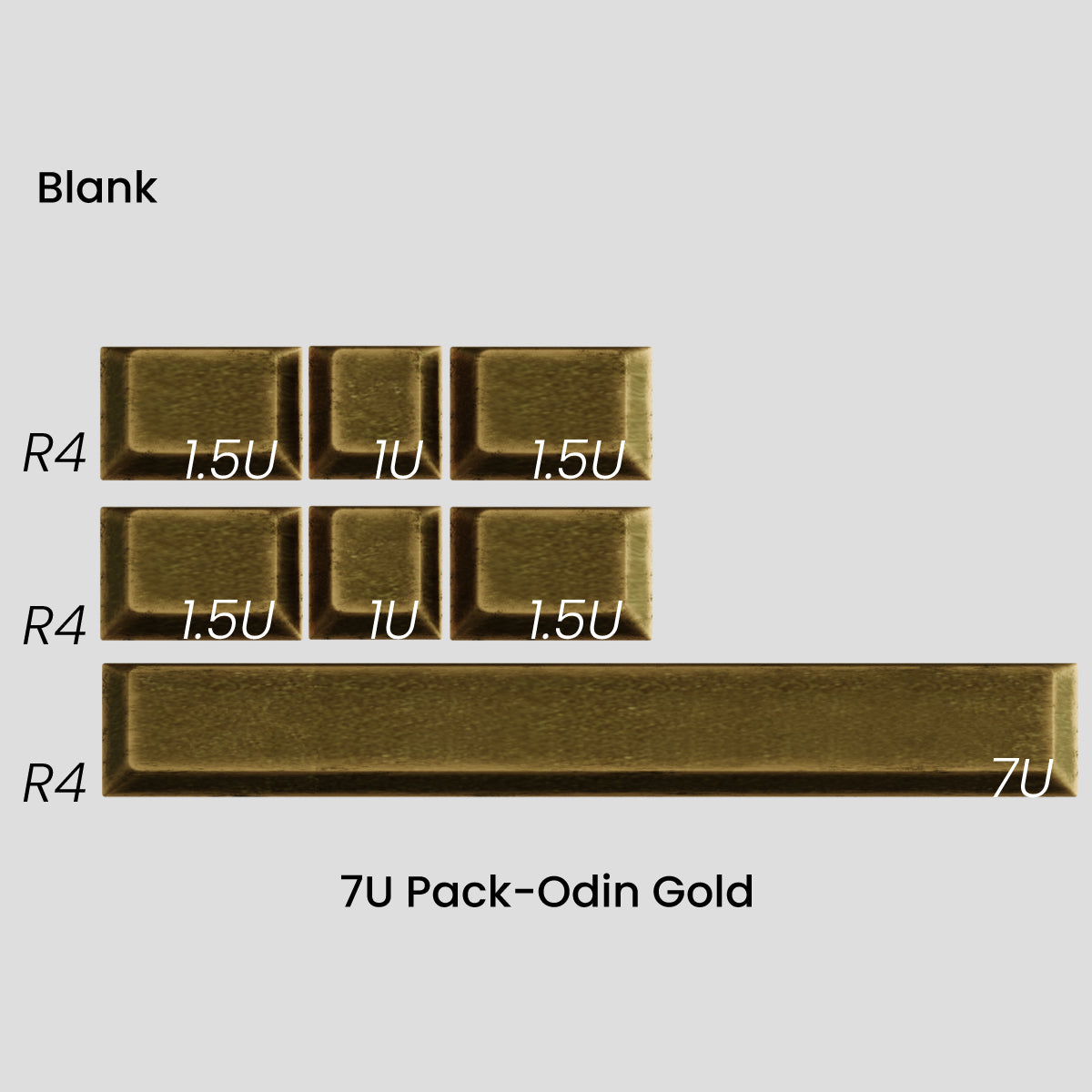 Awekeys Viking Antiques Full Metal Keycaps Set - 7U Pack