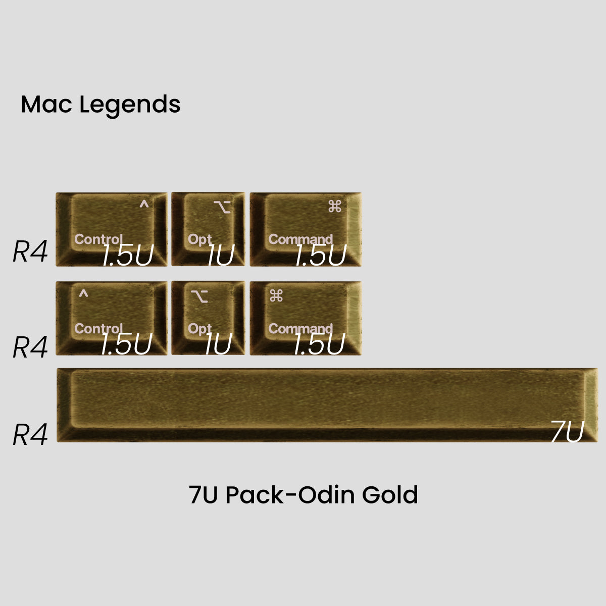 Awekeys Viking Antiques Full Metal Keycaps Set - 7U Pack