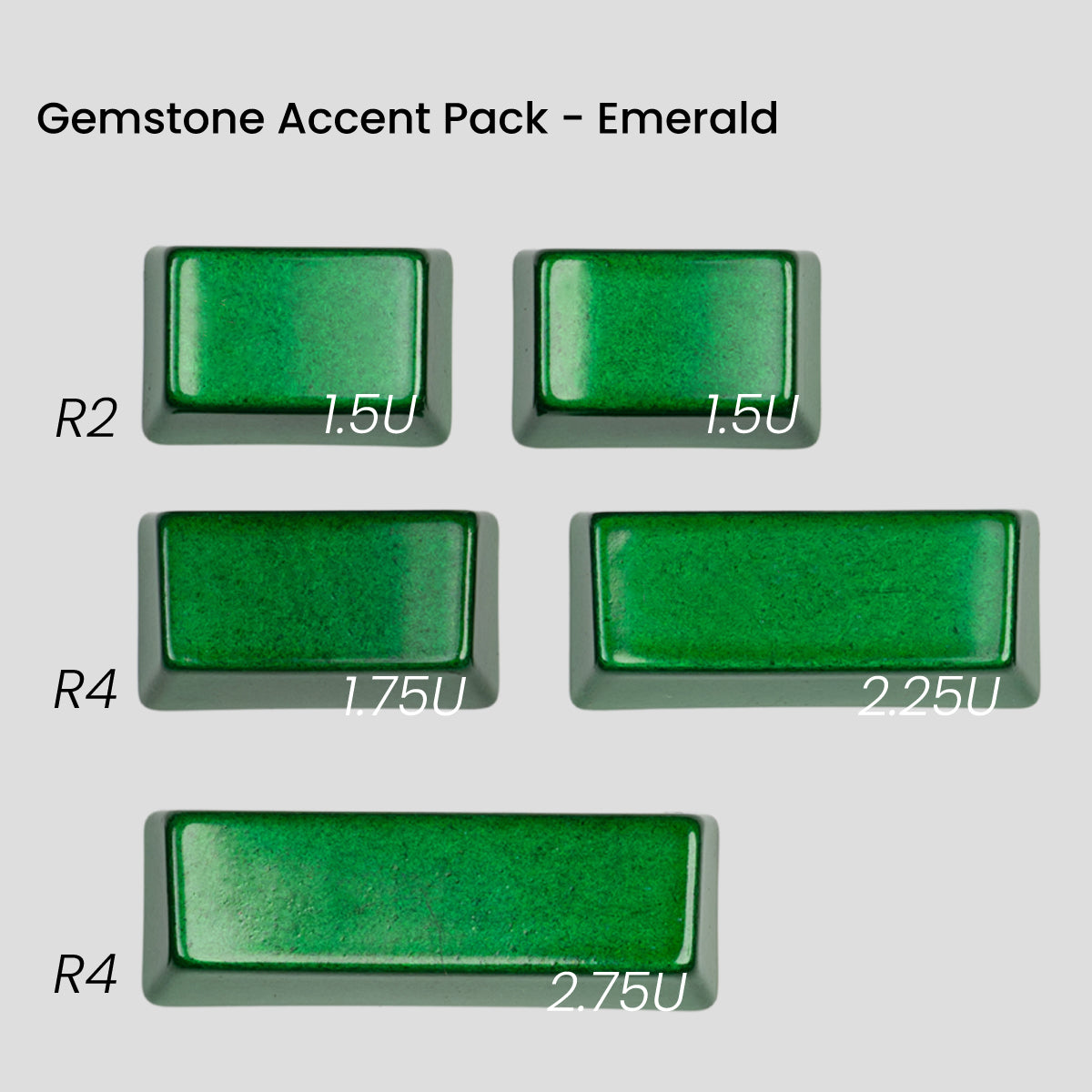 Awekeys Viking Antiques Full Metal Keycaps Set - Gemstone Accent Pack
