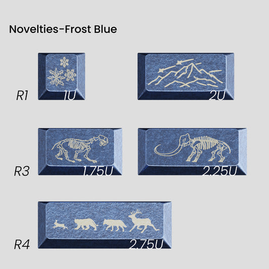 Awekeys Wild Ice Full Metal Keycaps Set - Novelties Pack