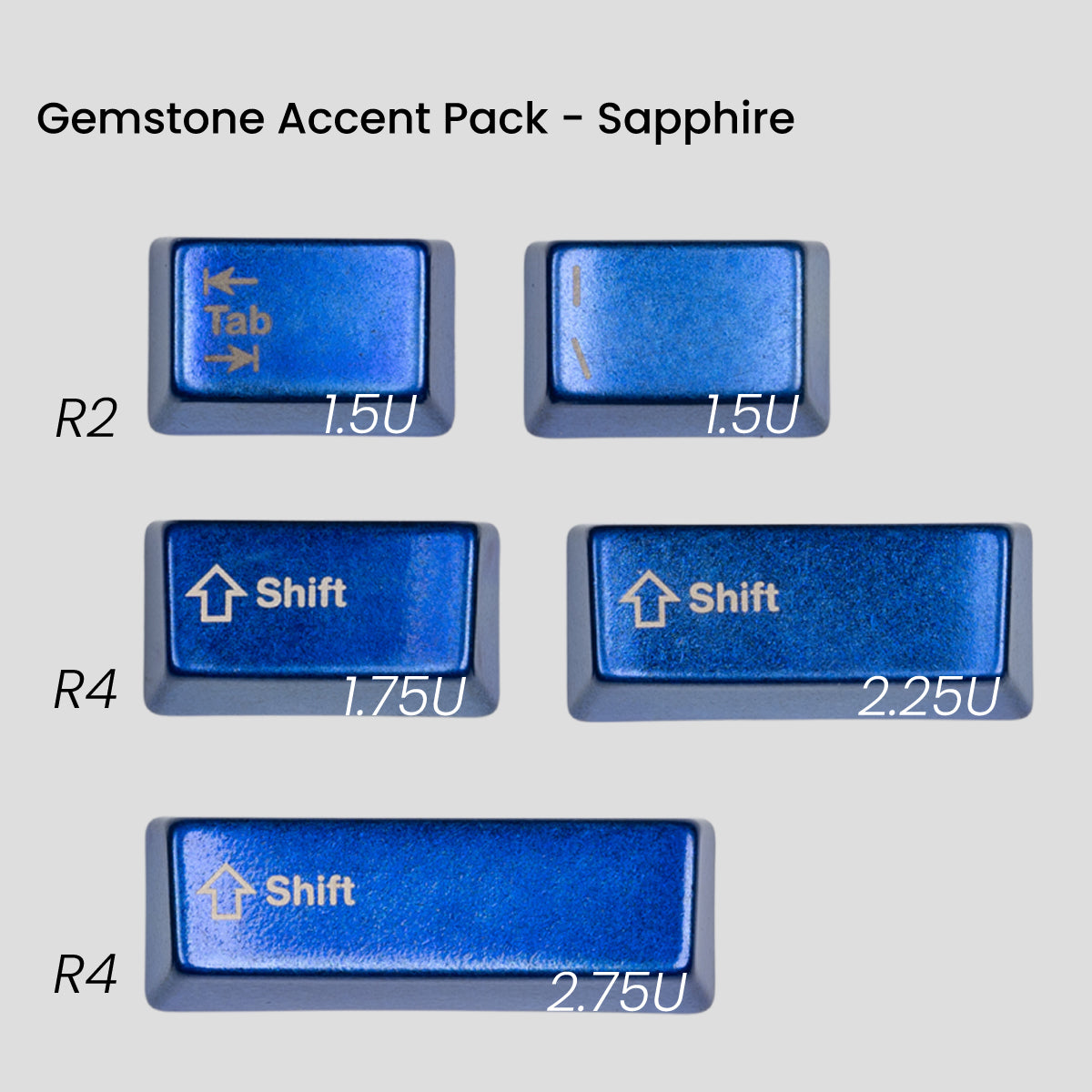 Awekeys Viking Antiques Full Metal Keycaps Set - Gemstone Accent Pack