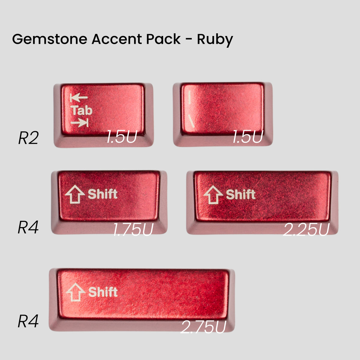 Awekeys Viking Antiques Full Metal Keycaps Set - Gemstone Accent Pack