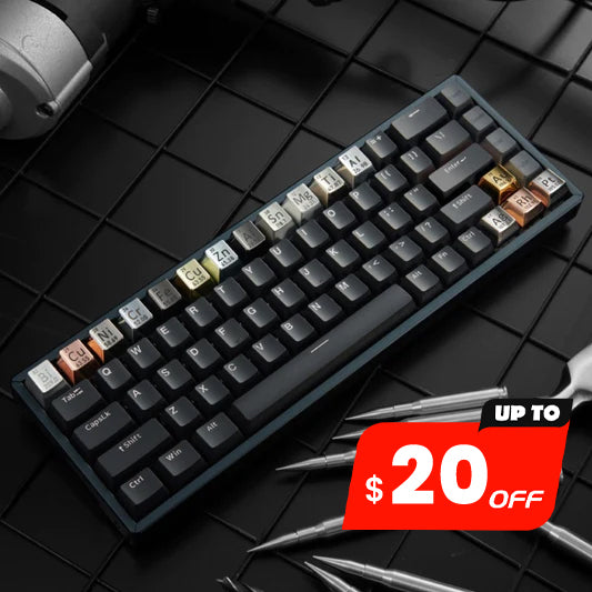 Periodic Table Metal Keycaps 16pcs