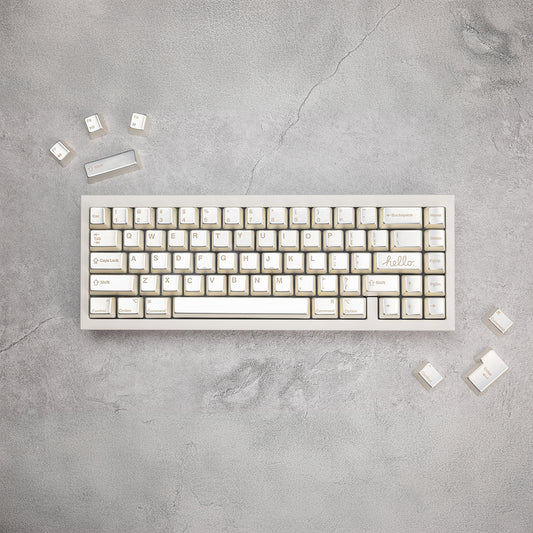 Full Metal Keycaps Set Designered for Mac - Hello Silver