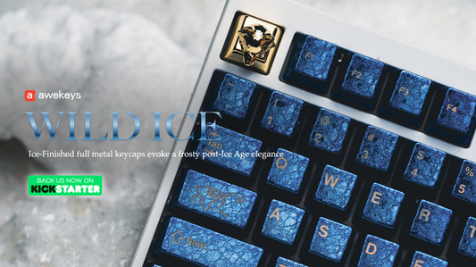 Awekeys Wild Ice Metal Keycaps: Frosty Elegance Meets Premium Performance