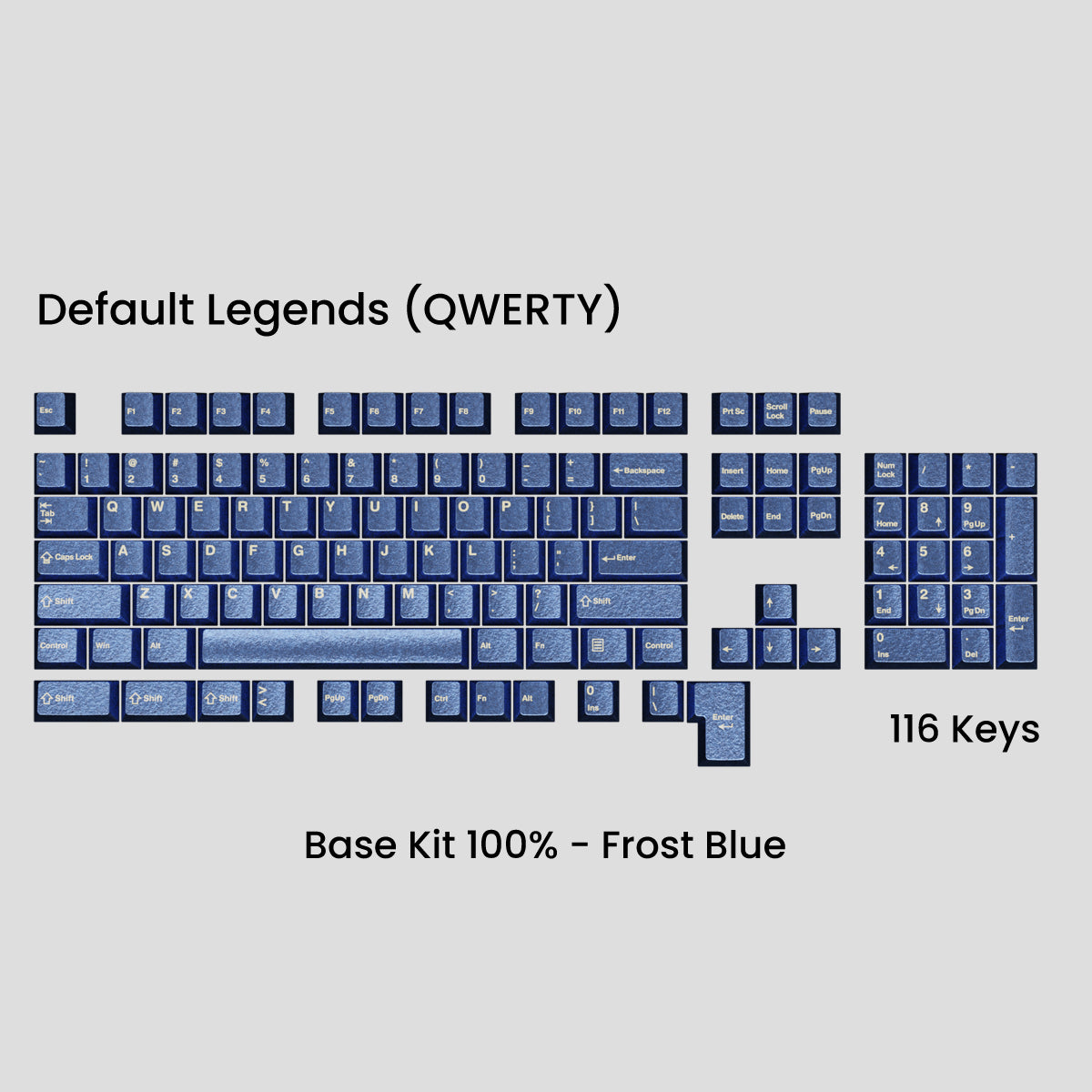Awekeys Wild Ice Full Metal Keycaps Set - Base Kit