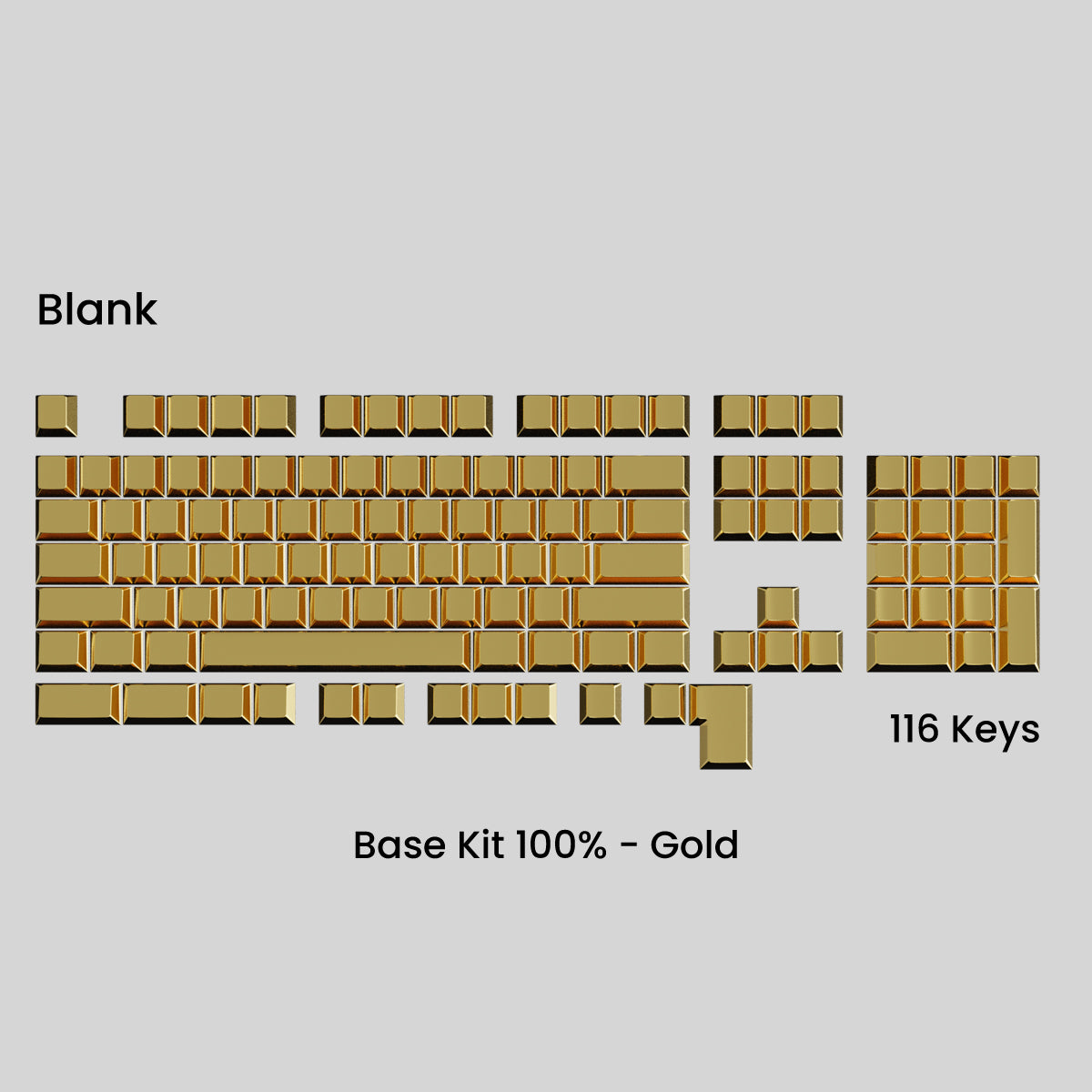 Full Metal Keycap Set: Basekit 60%-80%(TKL)-100%