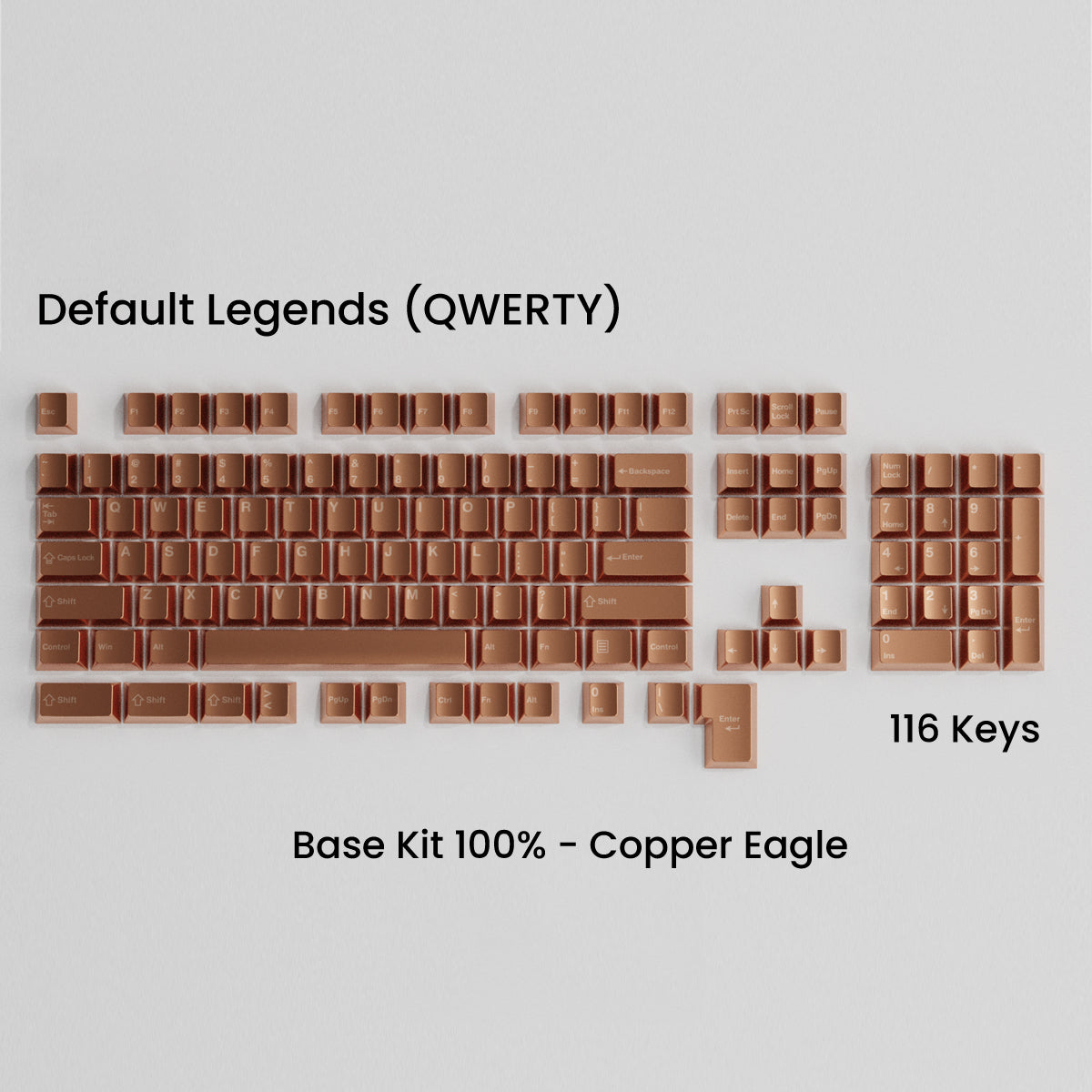 Full Metal Keycap Set: Basekit 60%-80%(TKL)-100%