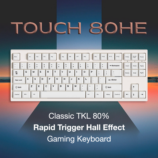 Touch 80HE TKL Tenkeyless Distance Adjustable Magnetic Switch Hall Effect Gaming Keyboard Barebone Kit