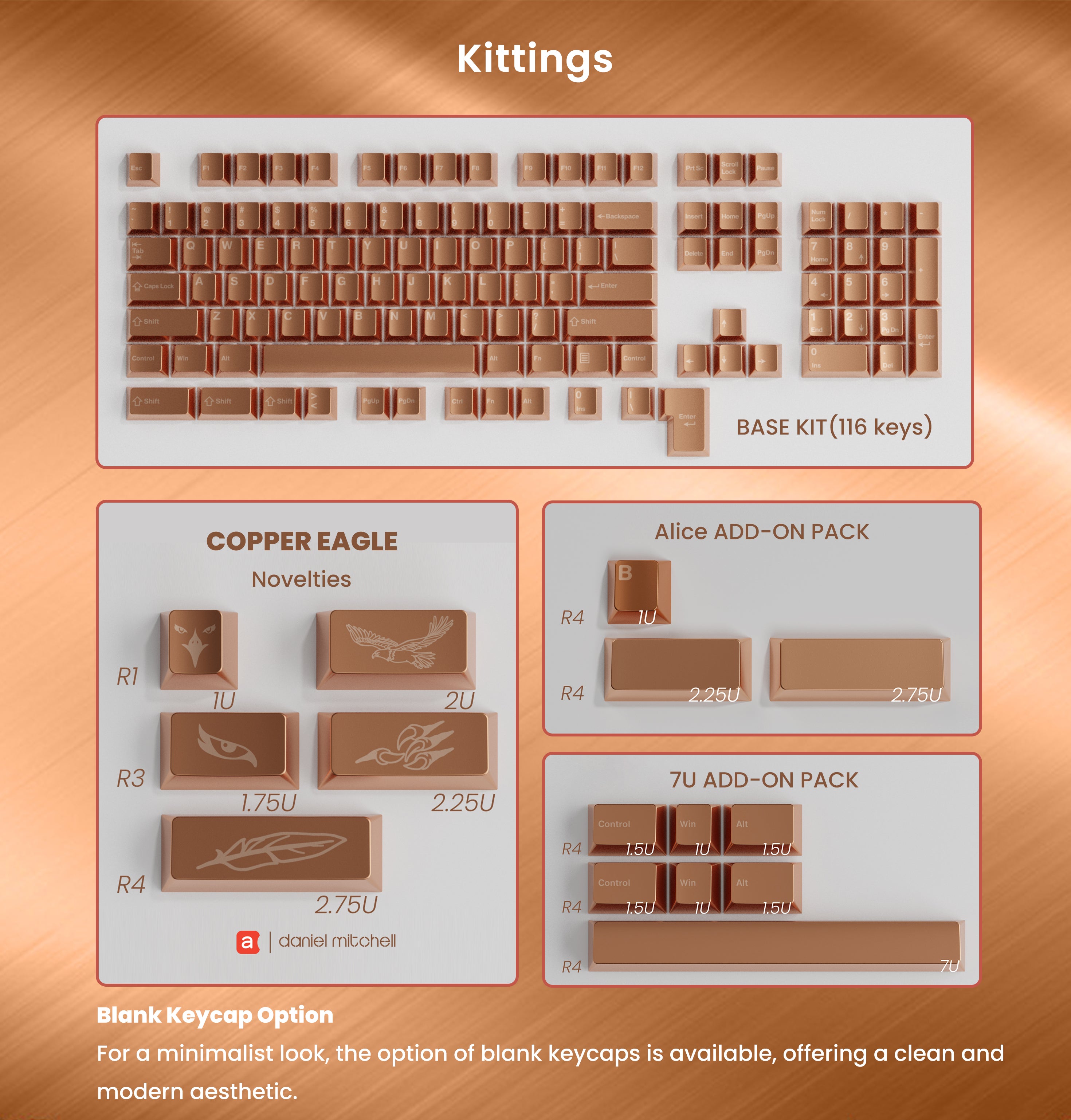 Full Metal Keycap Set Copper Eagle – Awekeys