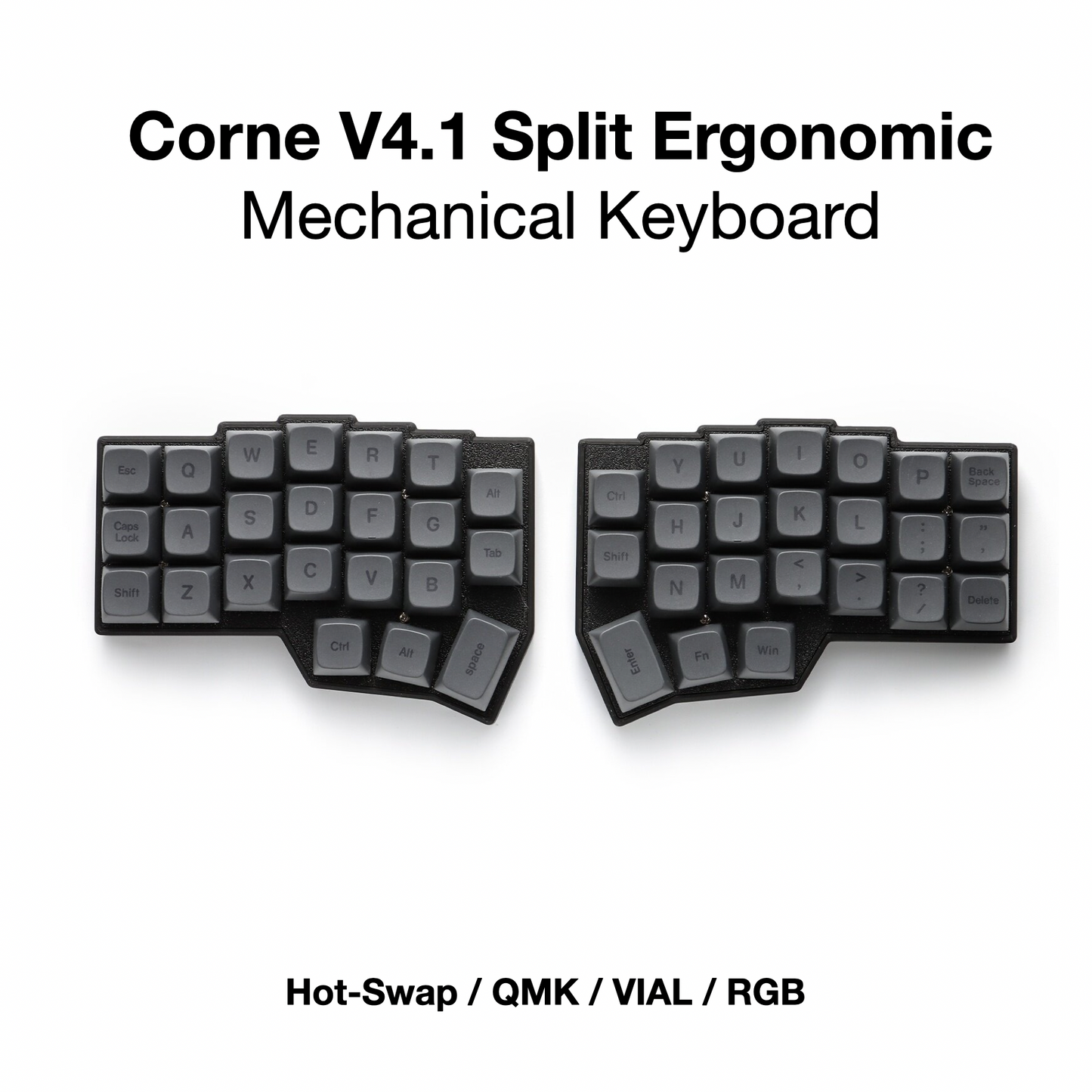 Awekeys Corne V4.1 QMK/VIAL RGB Split Ergonomic Keyboard
