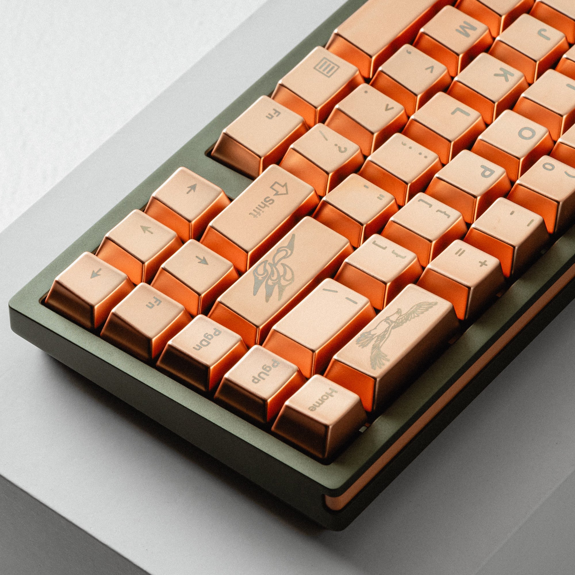 Copper Key Caps Awekeys Full Metal Keycaps Set: Copper Eagle