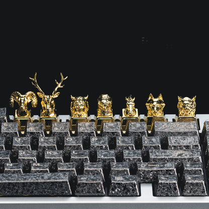 Awekeys Wild Ice 풀 메탈 키캡 세트 