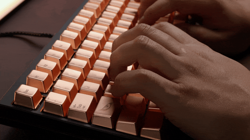 Copper Key Caps Full Metal Keycap Set Copper Eagle – Awekeys