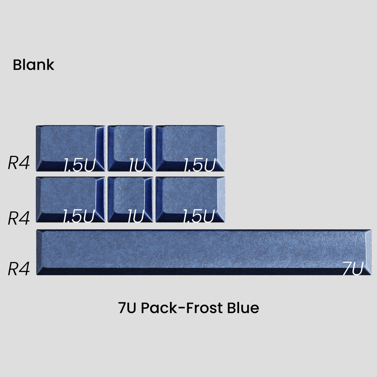 Awekeys Wild Ice Full Metal Keycaps Set - 7U Pack