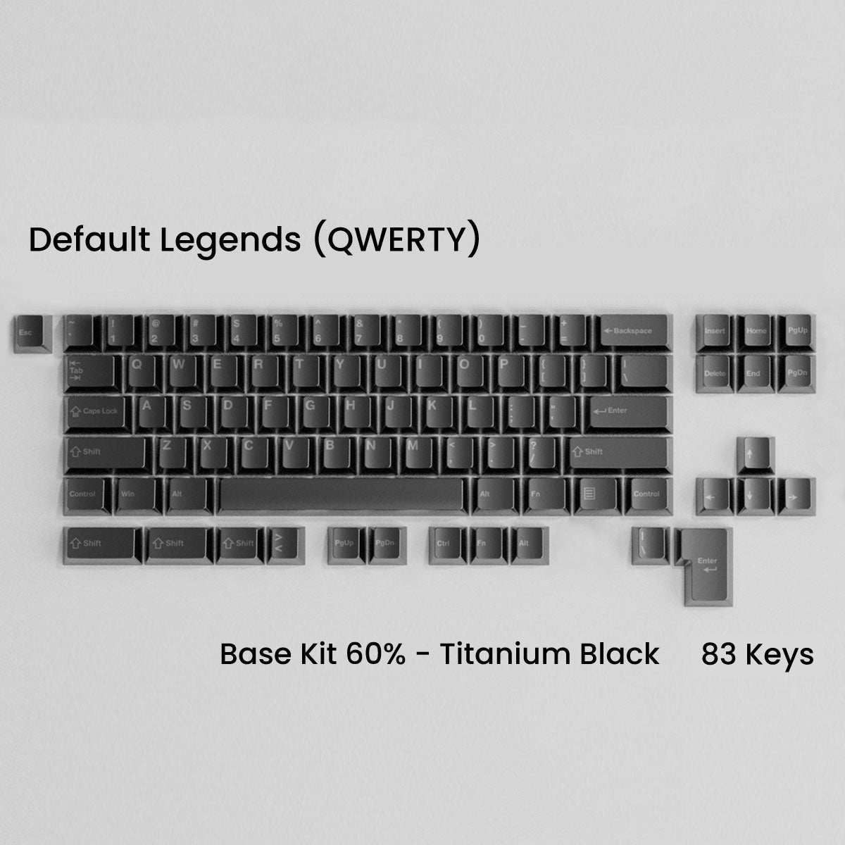 Full Metal Keycap Set: Basekit 60%-80%(TKL)-100%