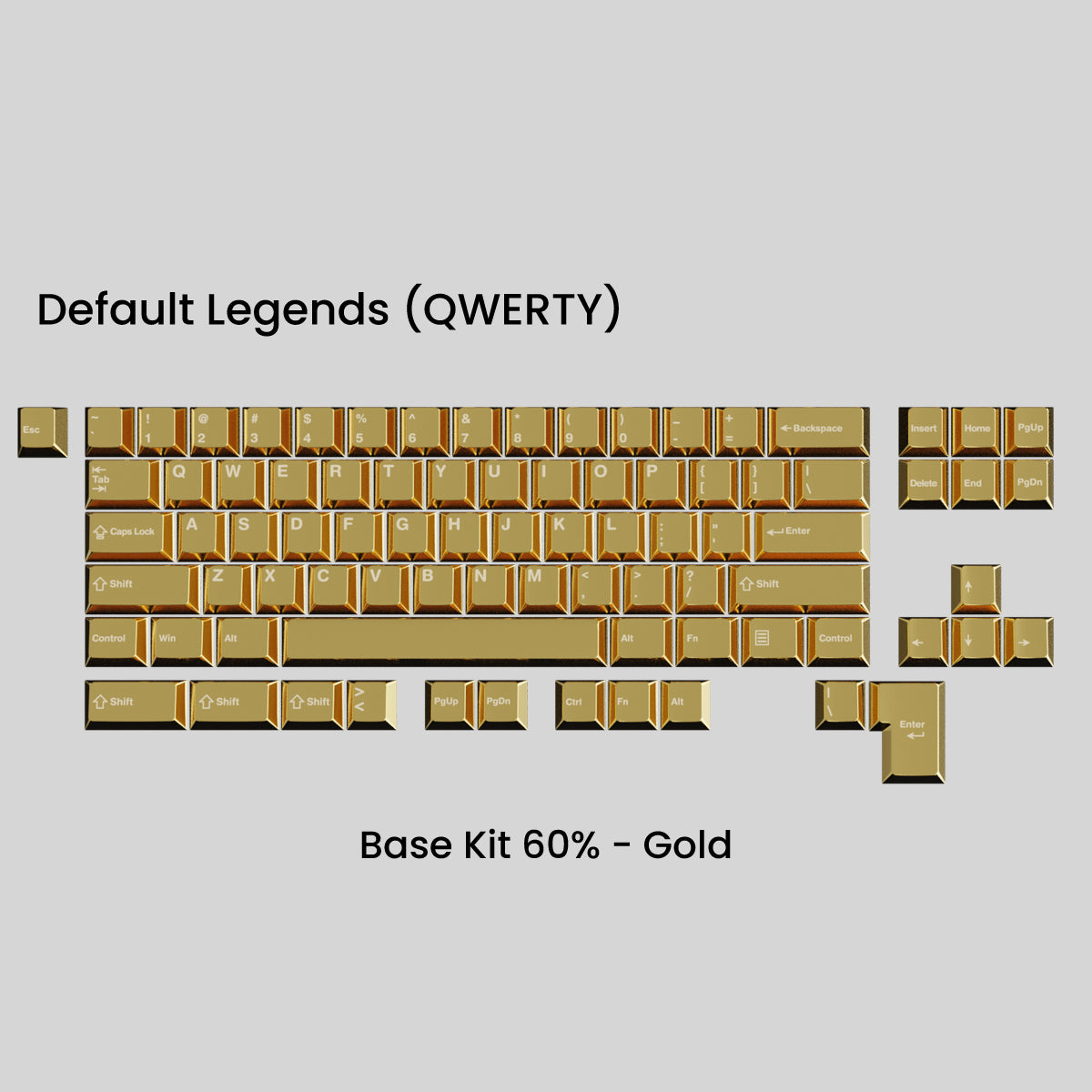 Full Metal Keycap Set: Basekit 60%-80%(TKL)-100%