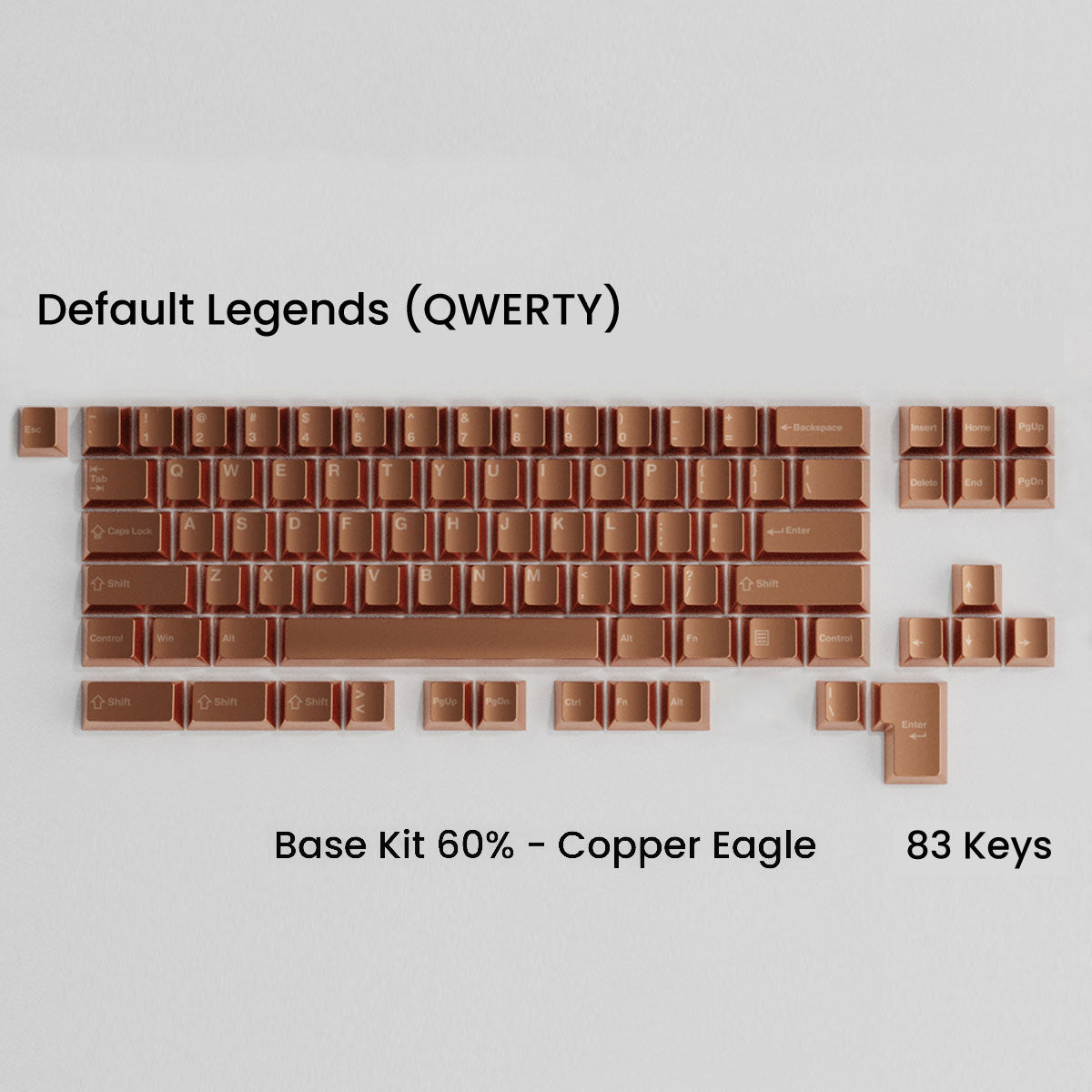 Full Metal Keycap Set: Basekit 60%-80%(TKL)-100%