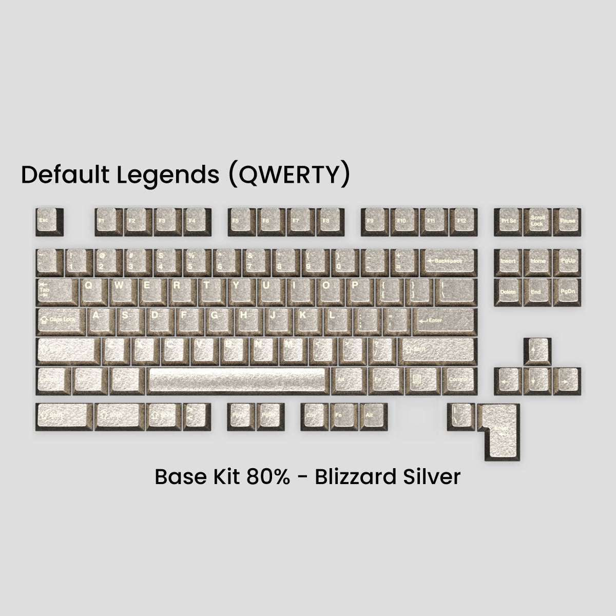 Awekeys Wild Ice Full Metal Keycaps Set - Base Kit