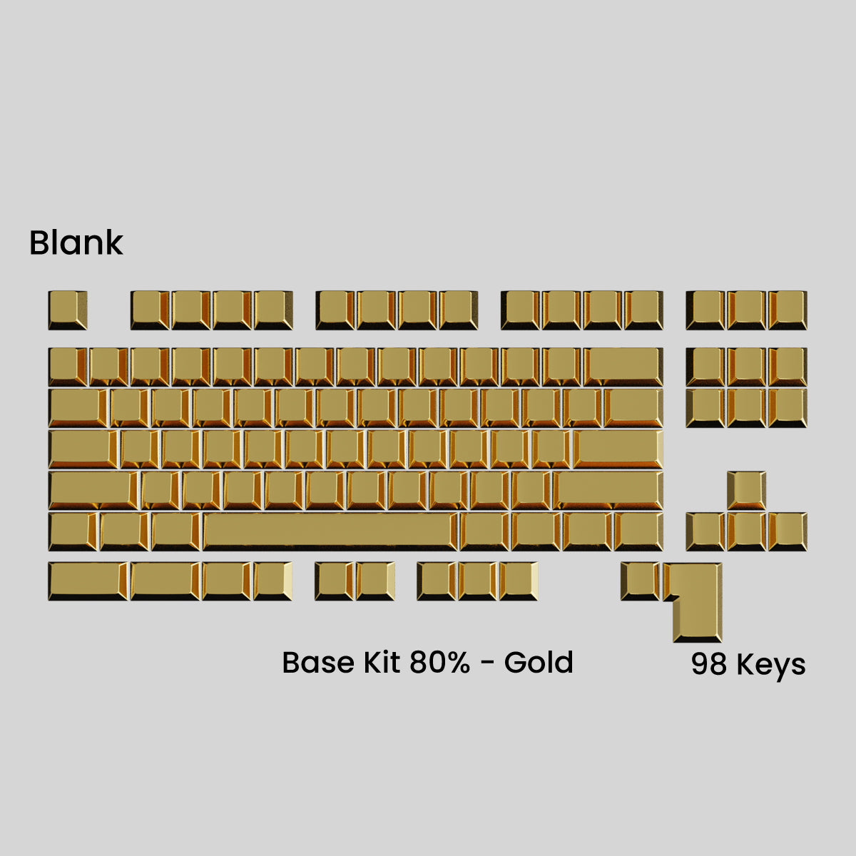 Full Metal Keycap Set: Basekit 60%-80%(TKL)-100%