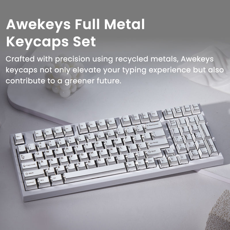 Awekeys Full Metal Keycaps Set: Typing on Recycled Metal by