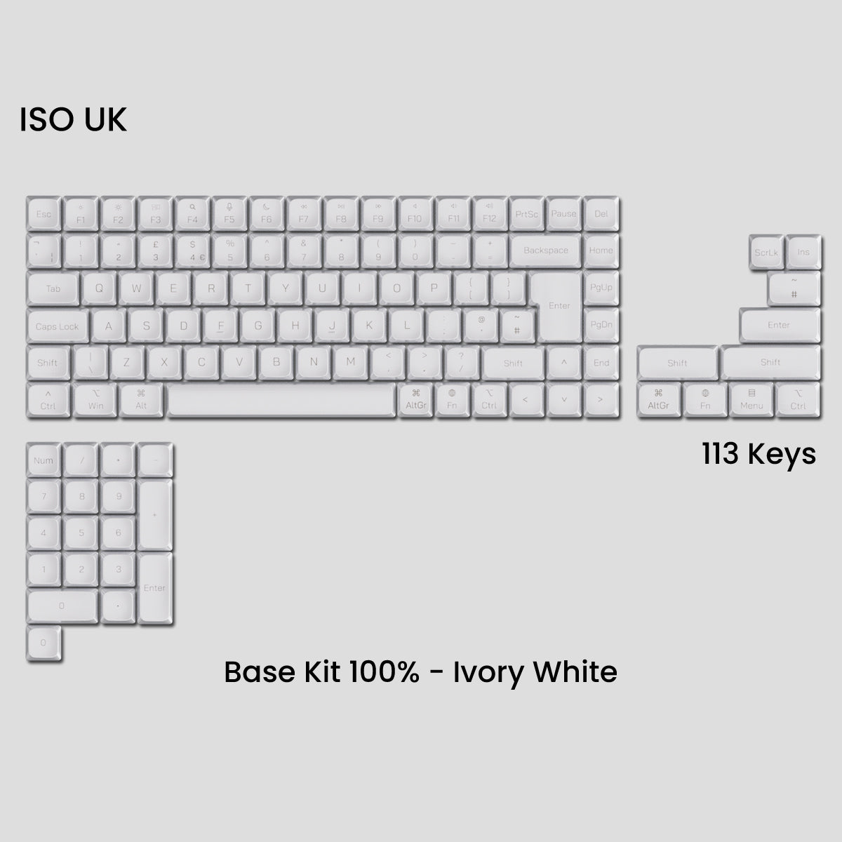 Awekeys Air Low-Profile Metal Keycaps