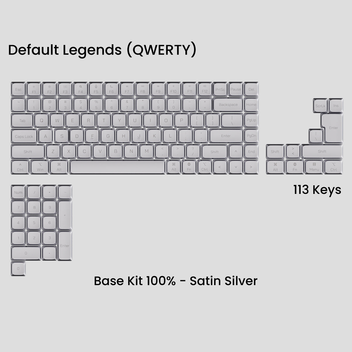 Awekeys Air Low-Profile Metal Keycaps