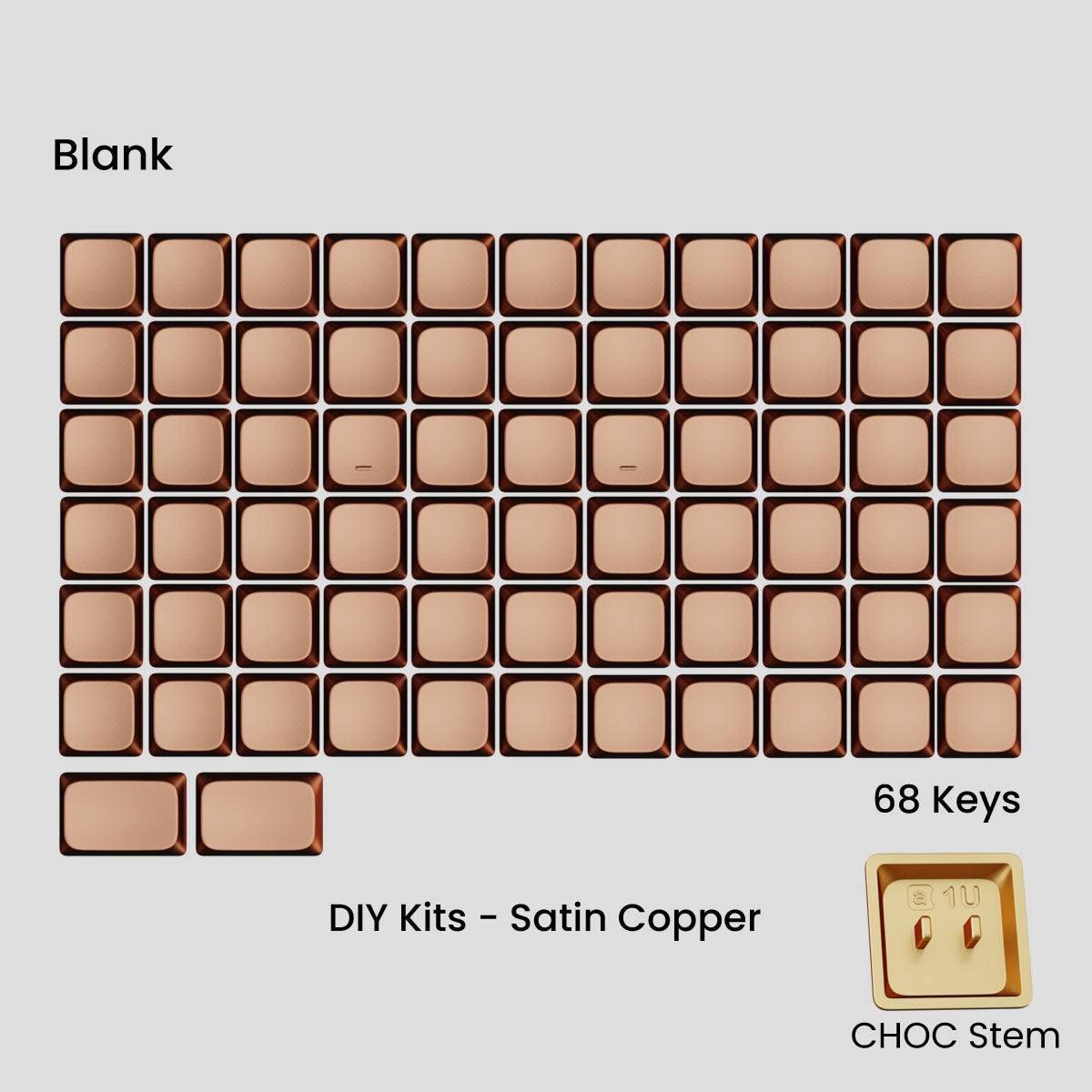 Awekeys Air Low-Profile Metal Keycaps - CHOC ver