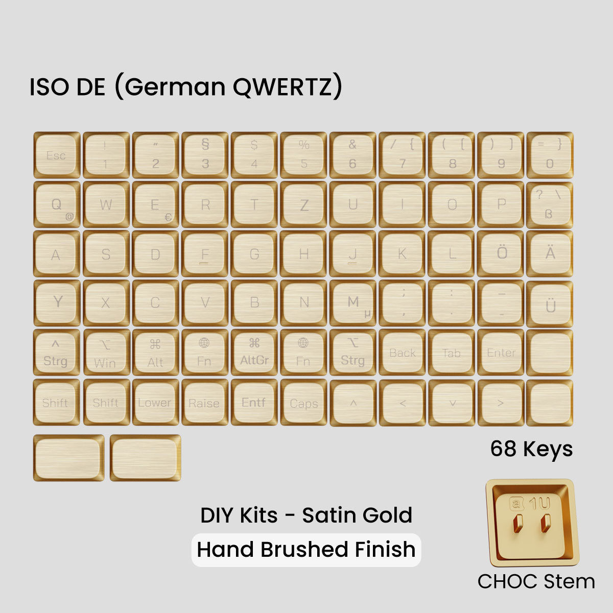 Awekeys Air Low-Profile Metal Keycaps - CHOC Switches