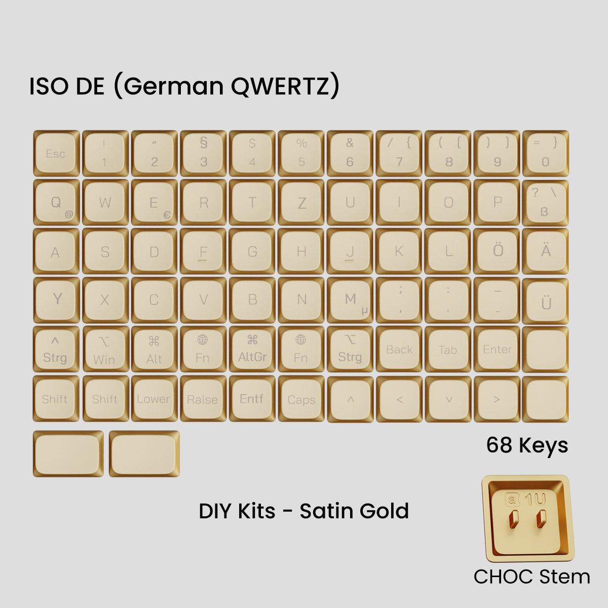 Awekeys Air Low-Profile Metal Keycaps - CHOC ver