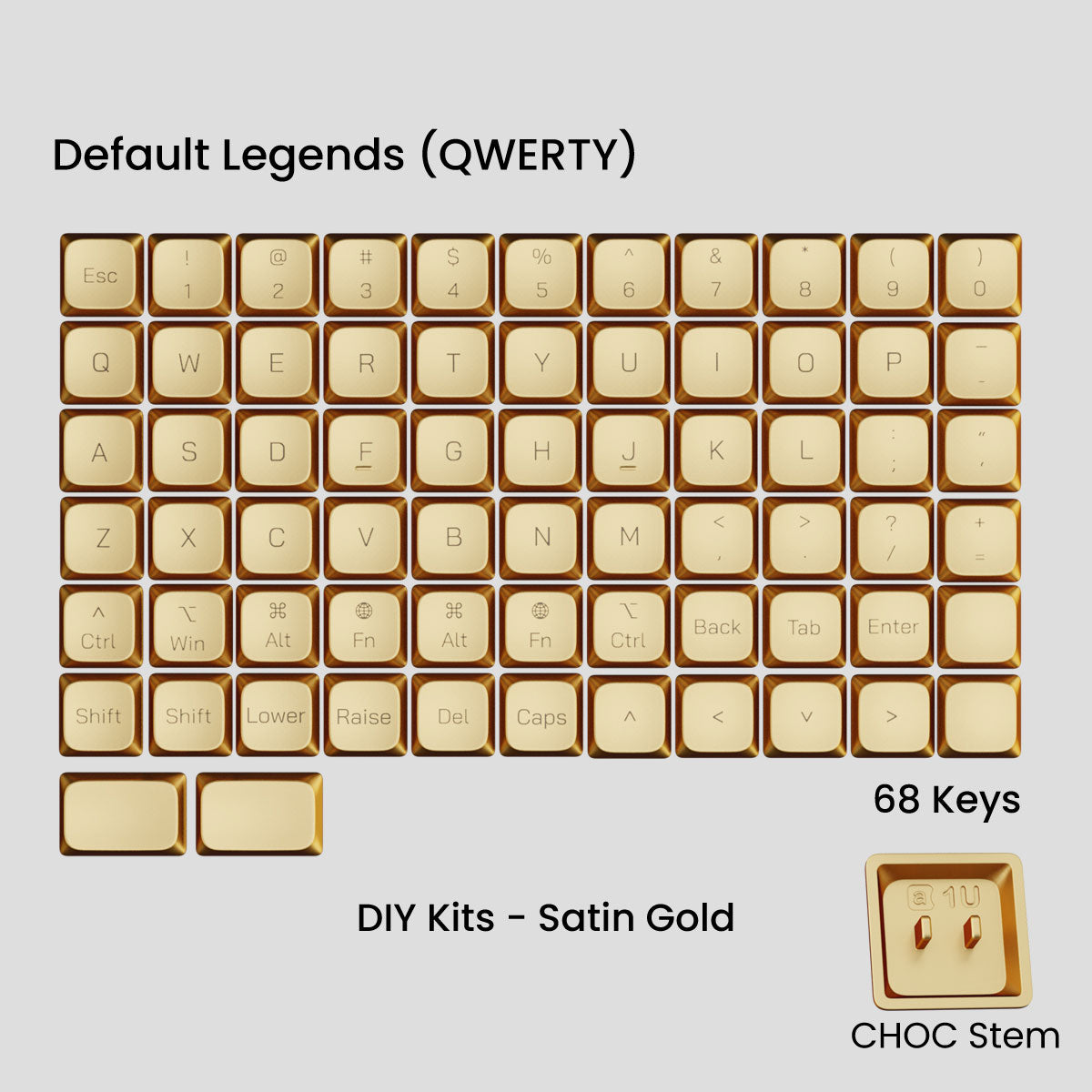 Awekeys Air Low-Profile Metal Keycaps - CHOC Switches