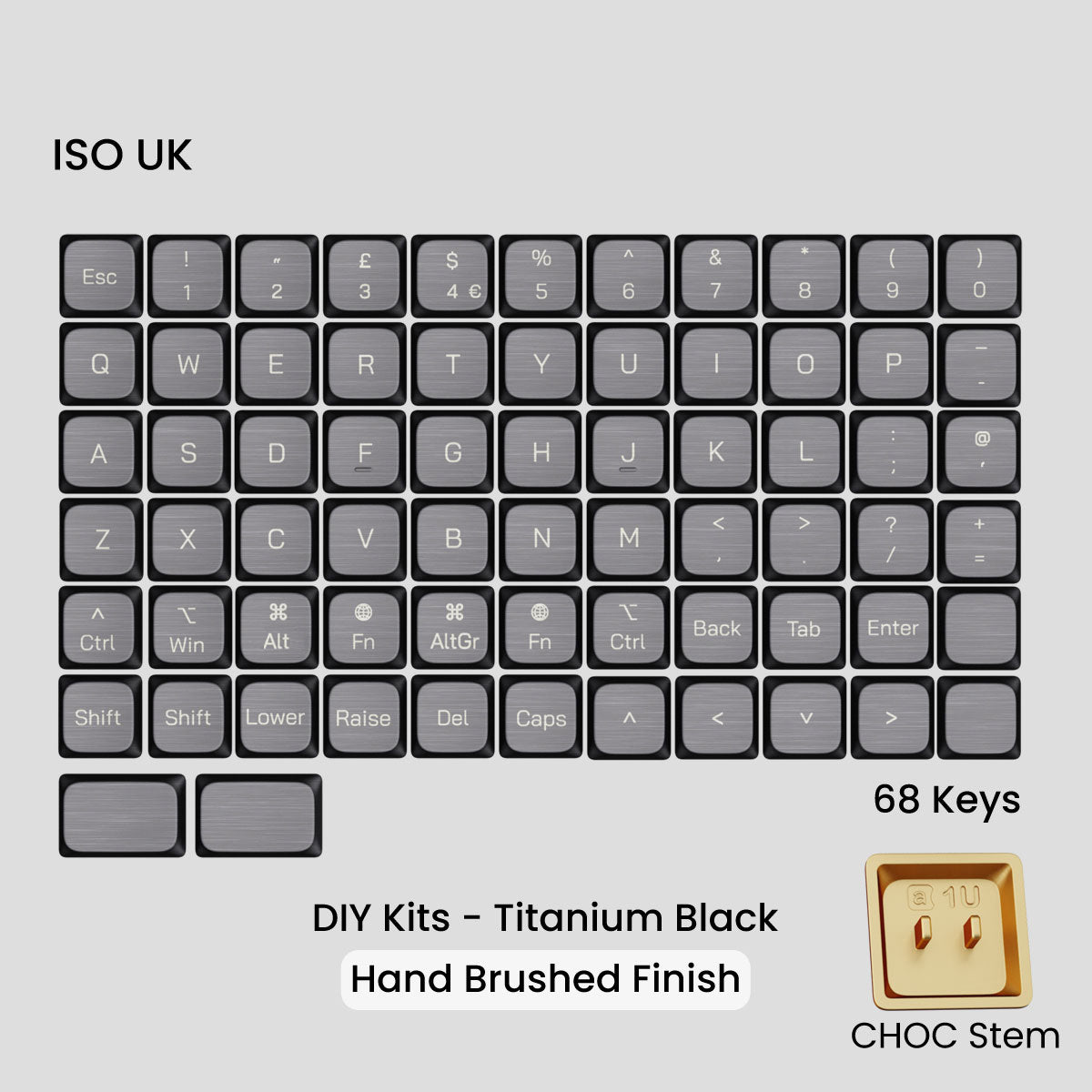 Awekeys Air Low-Profile Metal Keycaps - CHOC Switches