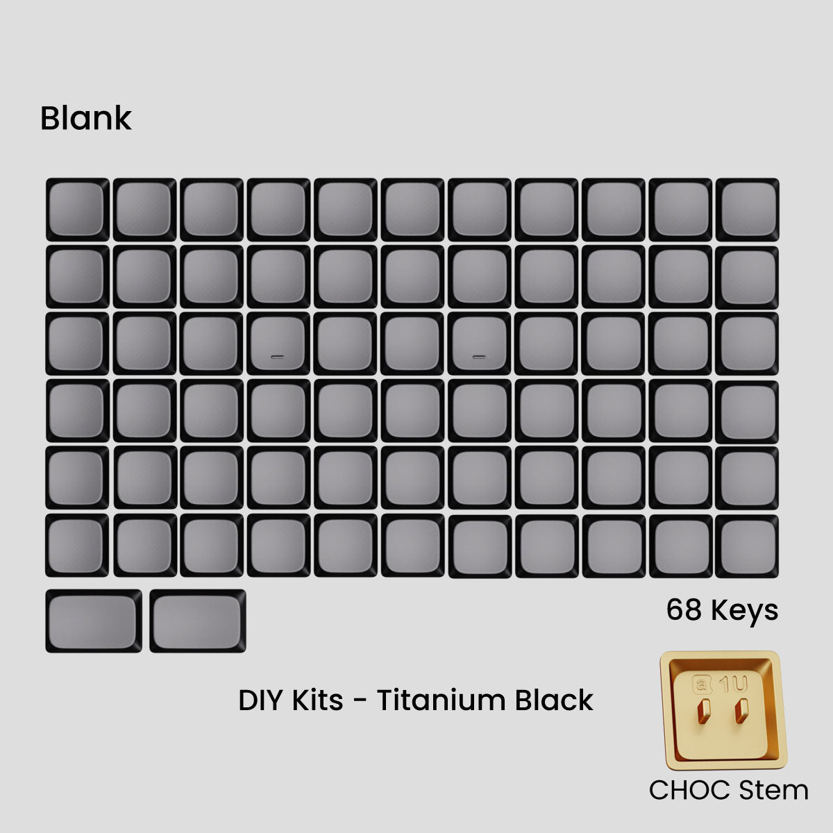 Awekeys Air Low-Profile Metal Keycaps - CHOC ver
