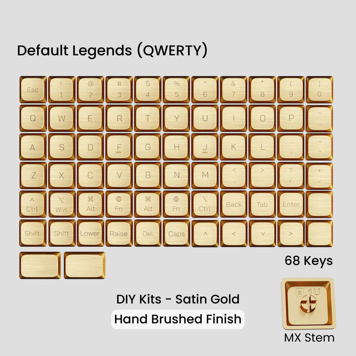 Awekeys Air Low-Profile Metal Keycaps