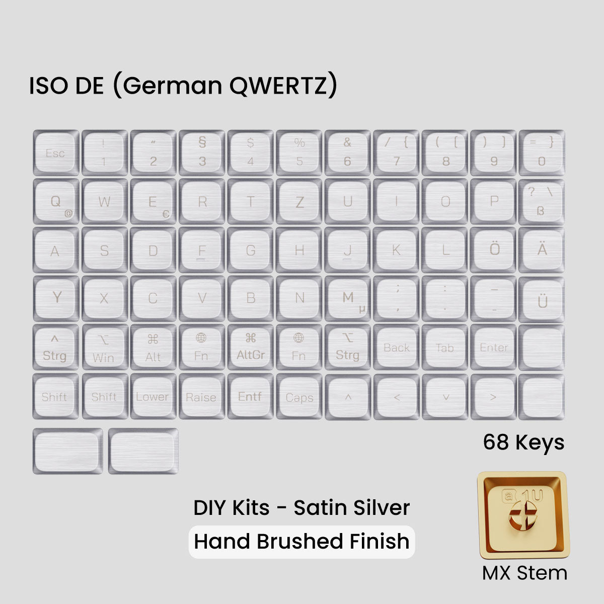 Awekeys Air Low-Profile Metal Keycaps