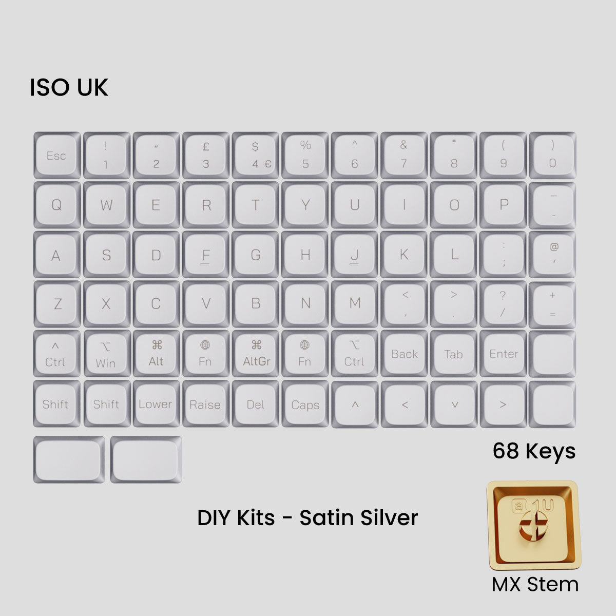 Awekeys Air Low-Profile Metal Keycaps