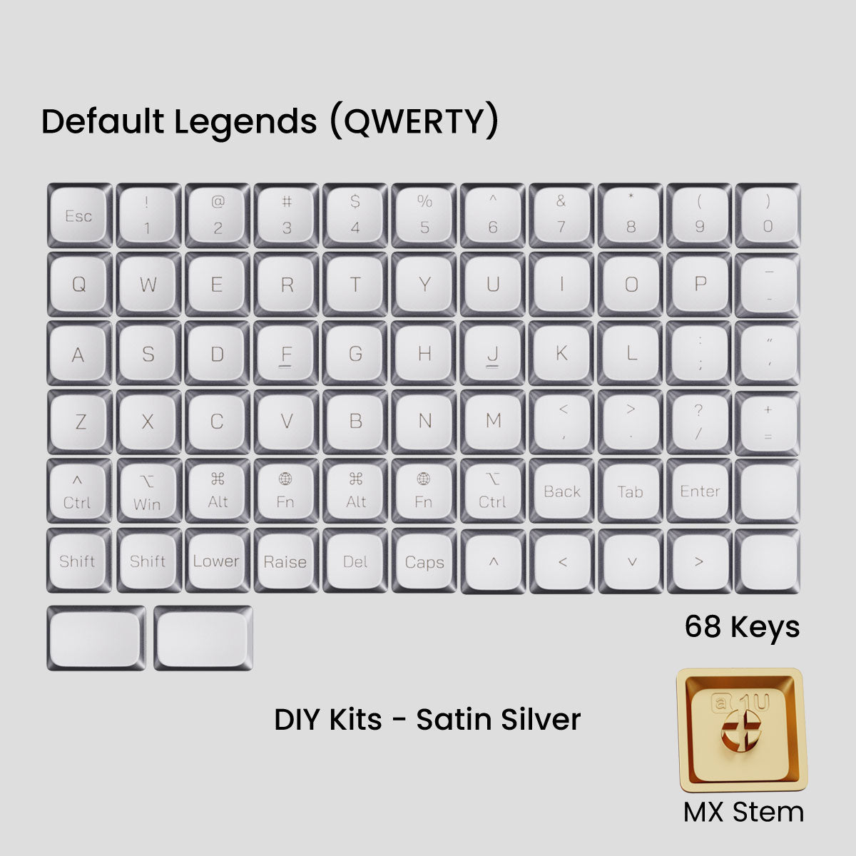 Awekeys Air Low-Profile Metal Keycaps