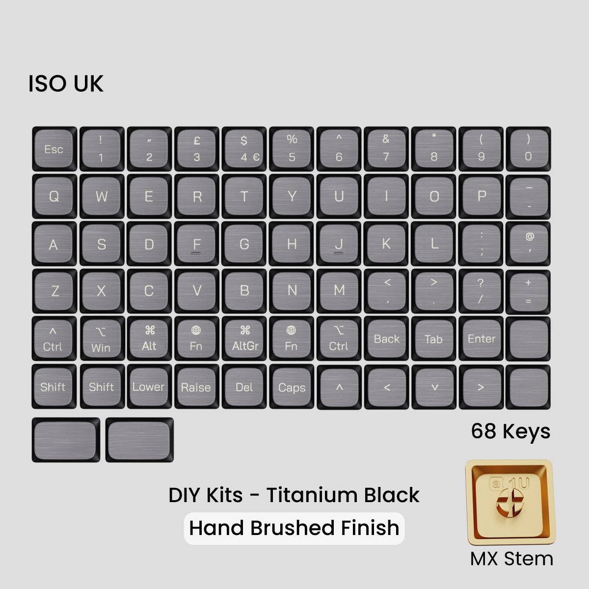 Awekeys Air Low-Profile Metal Keycaps