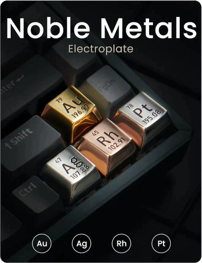 Periodic Table Metal Keycaps 16pcs