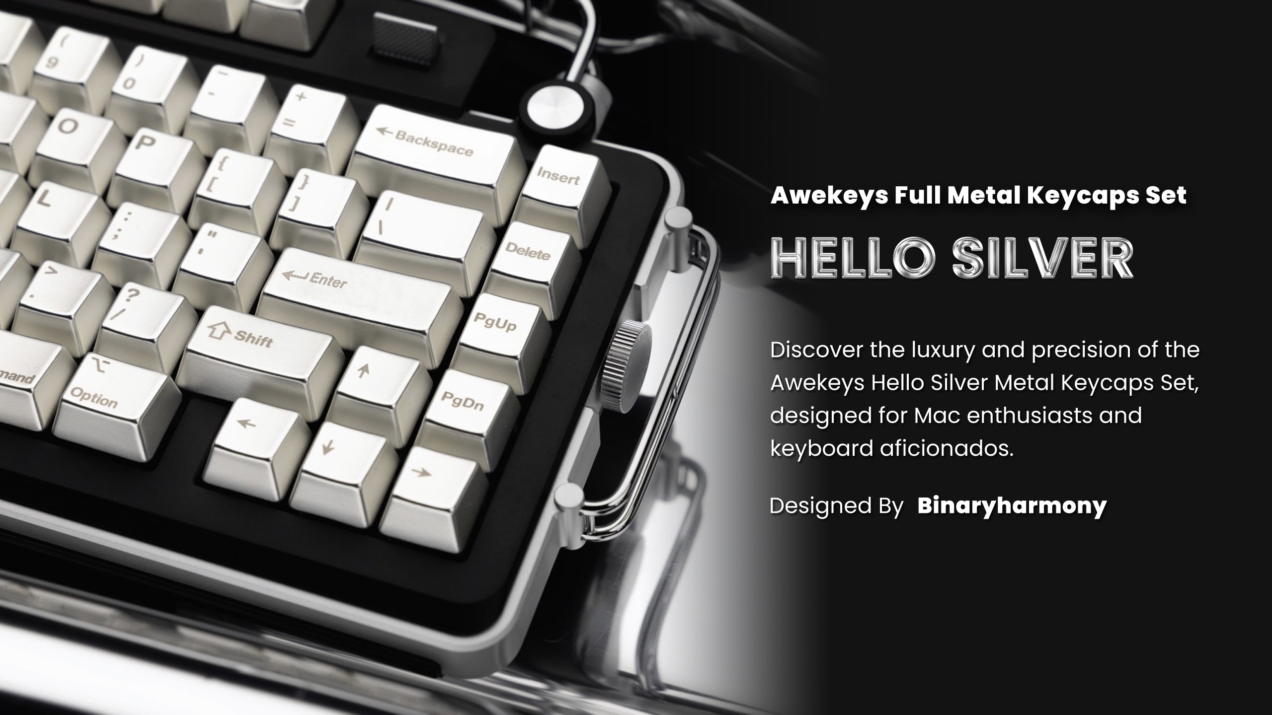 Full Metal Keycap Set Hello Silver – Awekeys