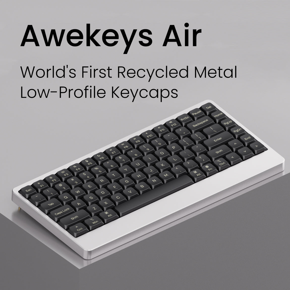 Awekeys Air Low Profile Metal Keycaps Set