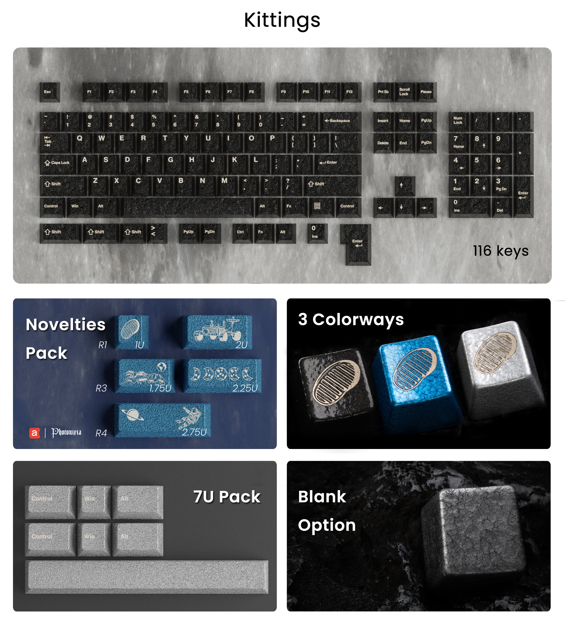 新品未使用 awekeys メタルキーキャップ Moon Landing Full Metal Keycaps Set - Moon Landing – Awekeys